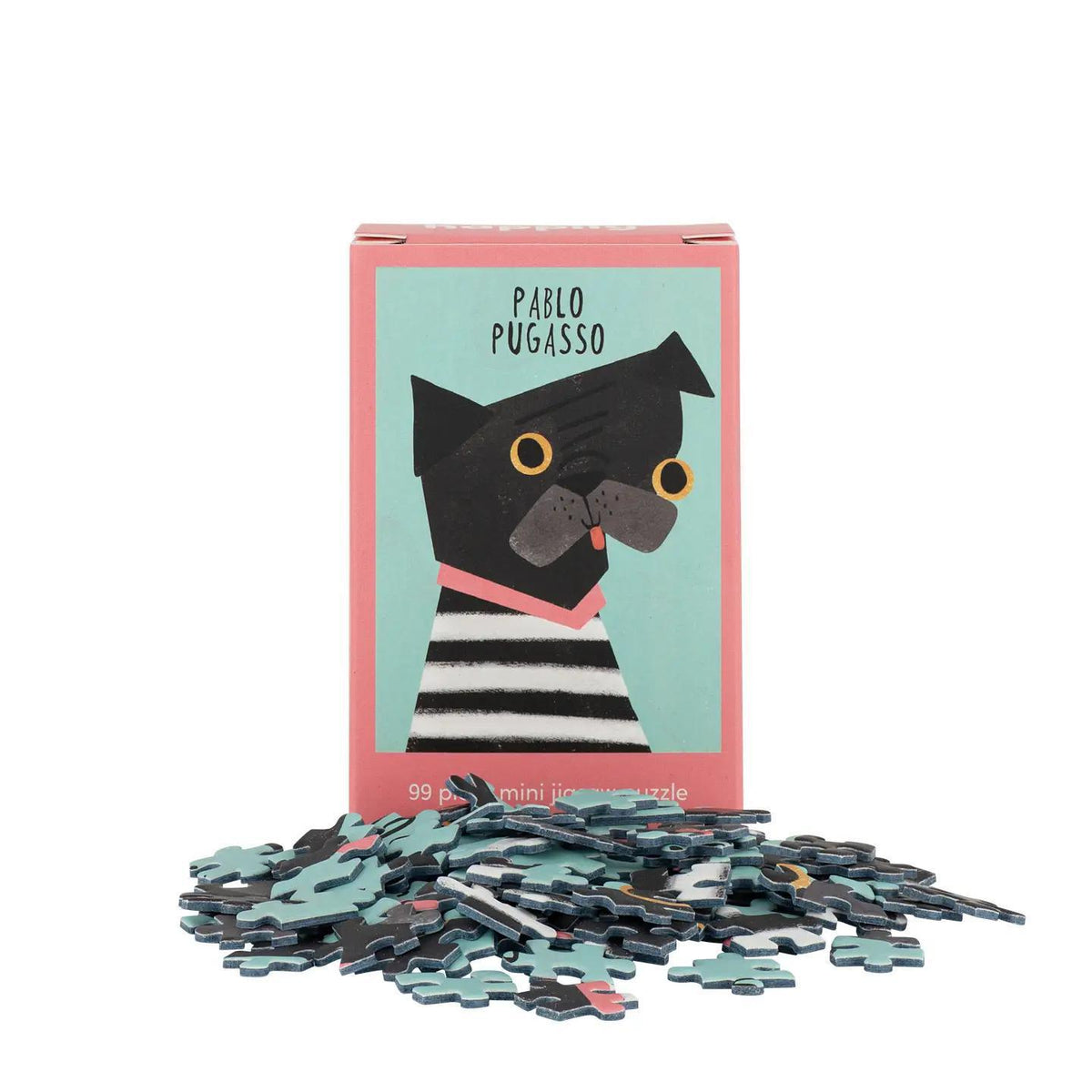 HAPPILYPUZ - Pablo Pugcasso - 99 Piece Mini Jigsaw Puzzle – City & State